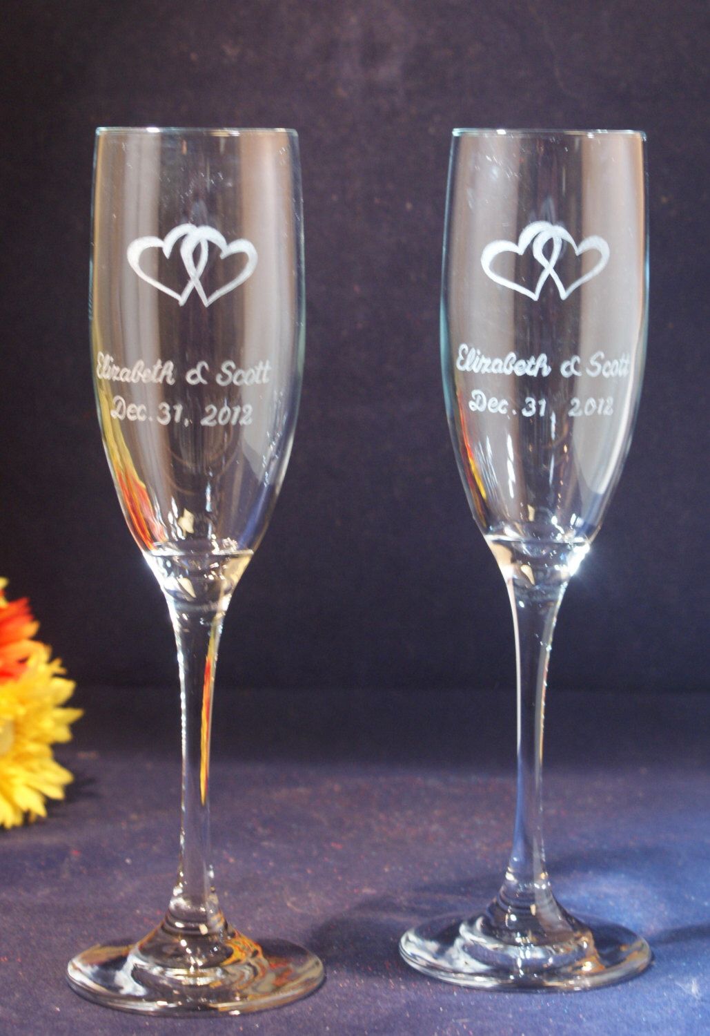 Wedding Champagne Flutes Personalized Ideas