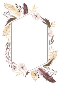 Boho Wedding Invitations Template 2021