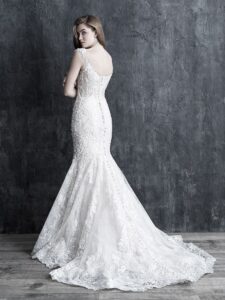 Lace Fit And Flare Wedding Dress With Cap Sleeves Ideas