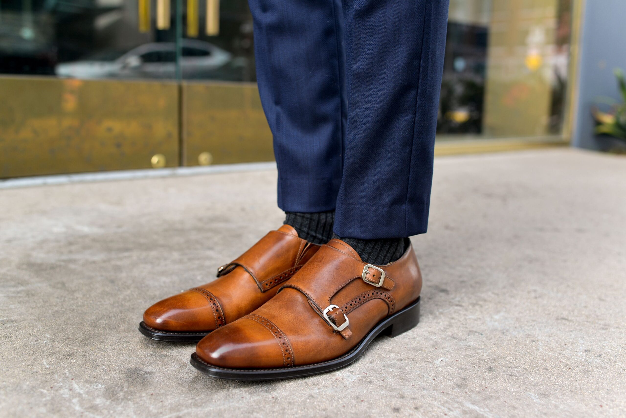 Blue Dress Shoes With Suit References