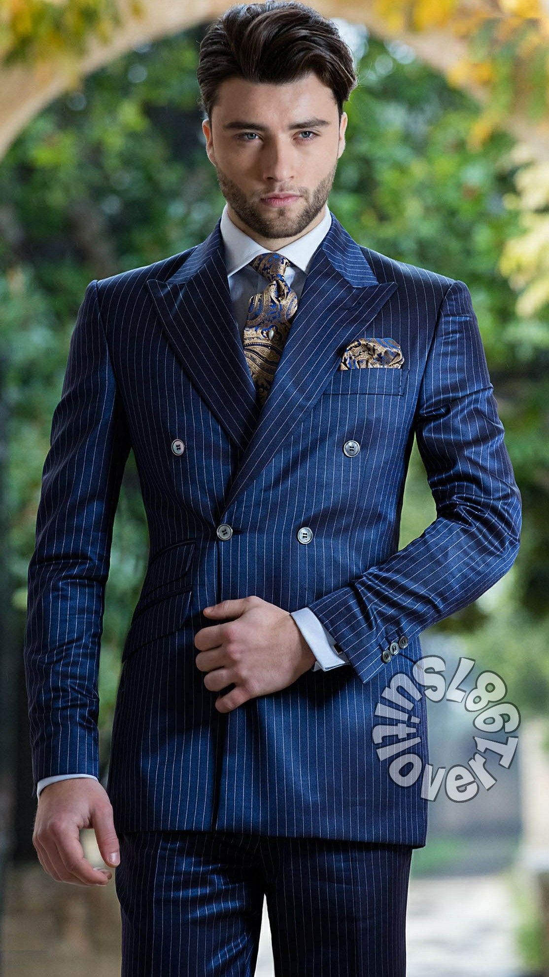 Mens Royal Blue Wedding Suit References
