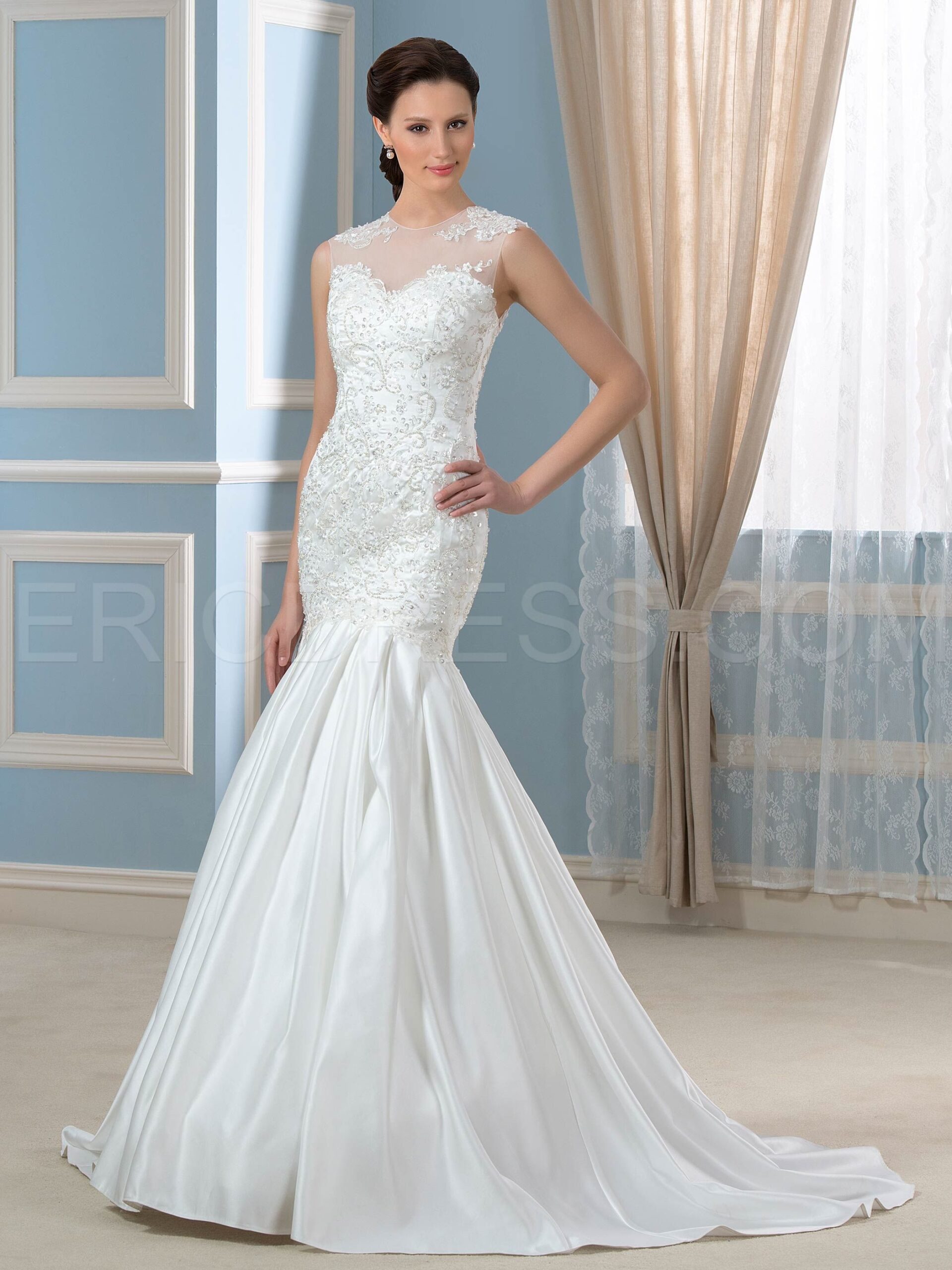Jewel Wedding Dress Cheap 2021