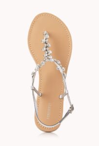 Silver Flats Sandals For Wedding 2021