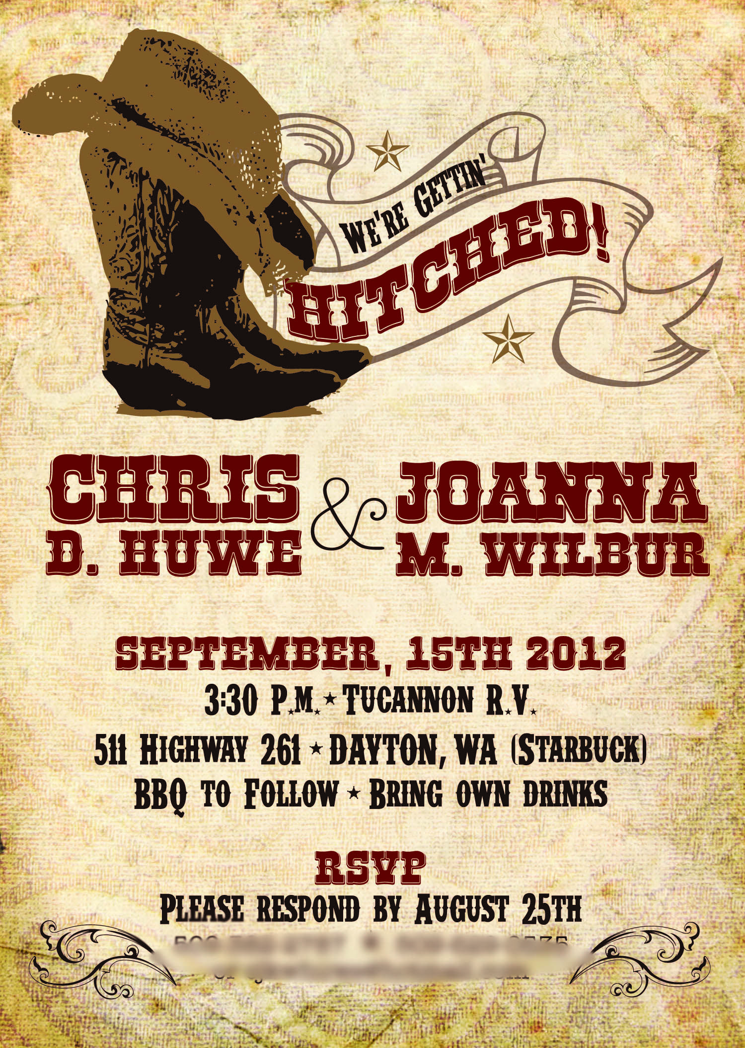 Western Theme Wedding Invitations References