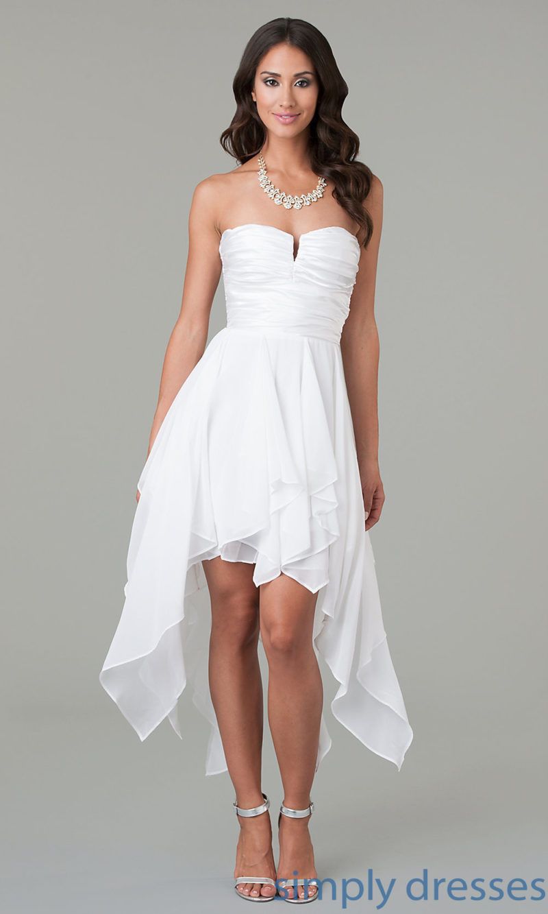 White High Low Dress Short References