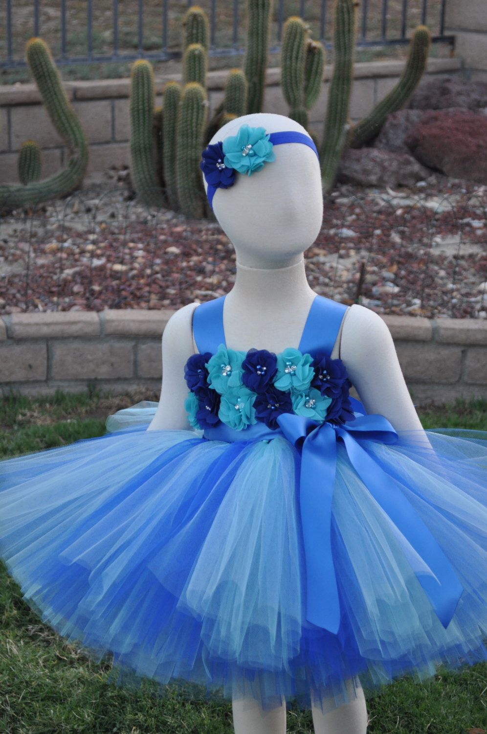 Blue Toddler Dress Flowers 2021