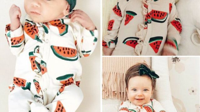 Watermelon Bubble Baby Outfit