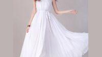 Long White Flowy Summer Dress References