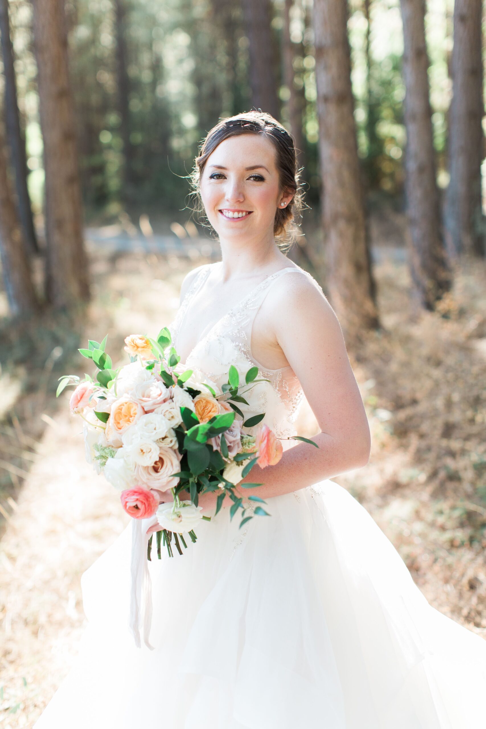 Blush Wedding Dress With Flowers References