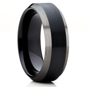 Gunmetal Wedding Band With Diamonds References
