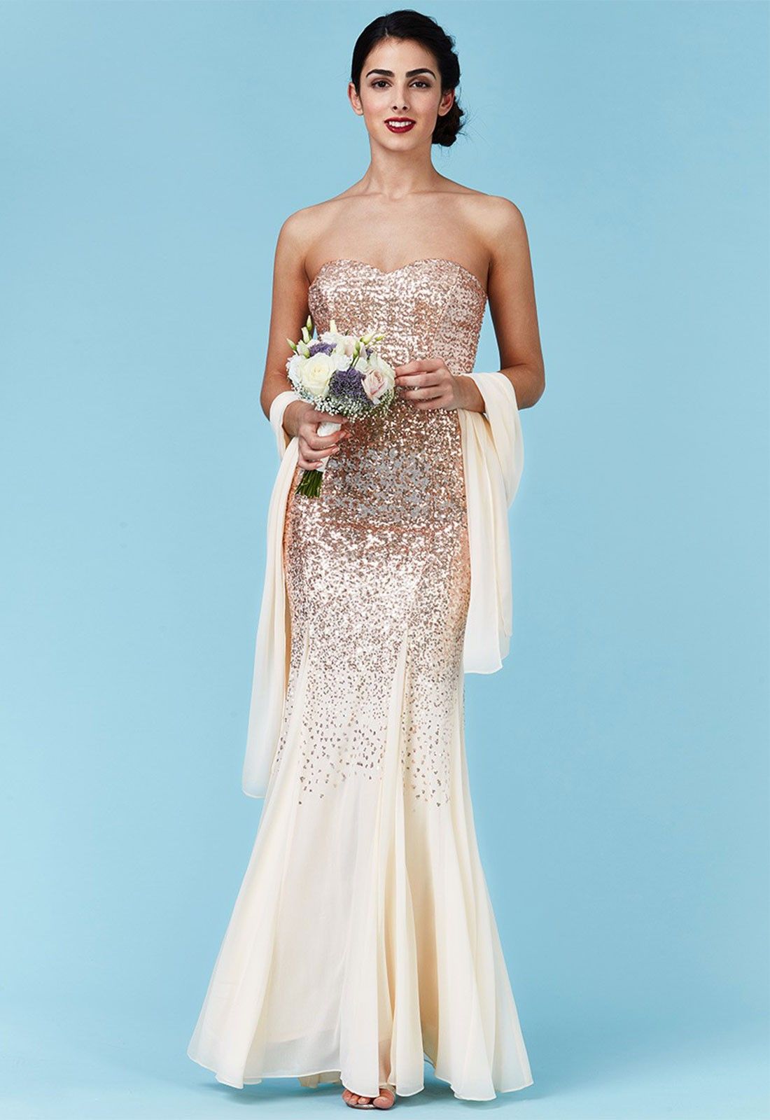 Champagne Maxi Dress Uk References