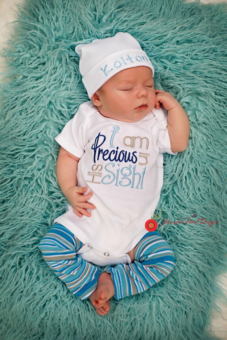 Personalized Newborn Take Home Outfit Boy